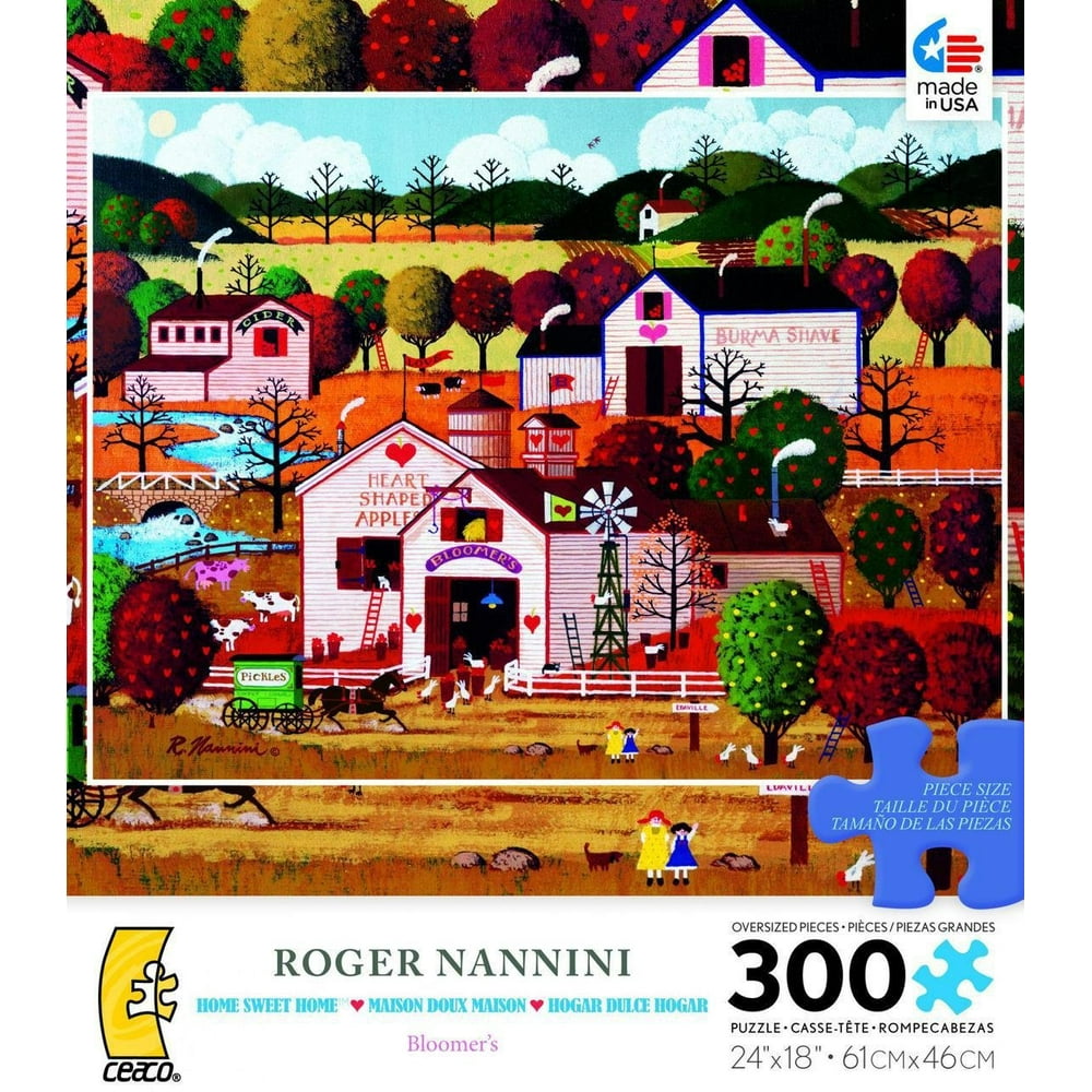 300 Piece Oversized Roger Nannini Home Sweet Home Bloomer's Jigsaw