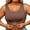 A-Dark Purple357, variant on Womens Front Closure Wide Strap Tank Bras Seamless Wireless Bralette Support Side Push Up Everyday Workout Bras