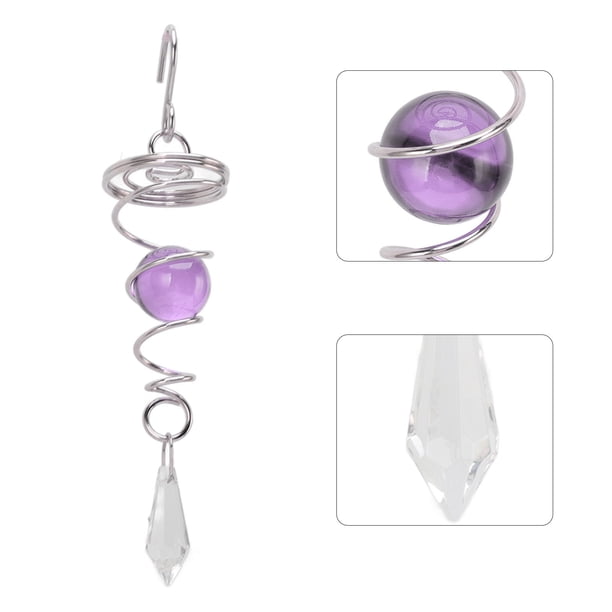 Campanas de viento de acero inoxidable, 2 piezas de campanas de viento en espiral con forma de bola para exteriores, campanas de viento con cola en espiral diseñadas para la perfección