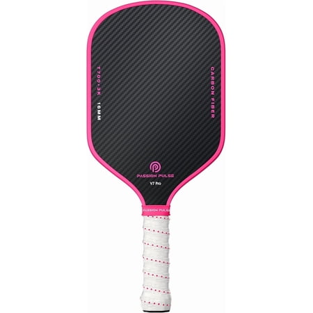 V7 Pro Pickleball Paddle – 3K Raw Carbon Fiber Pickle Ball Paddles with 16mm Polypropylene Core, 3D PulseGrip Handle, – Pickleball Rackets Ideal for All Skill Levels
