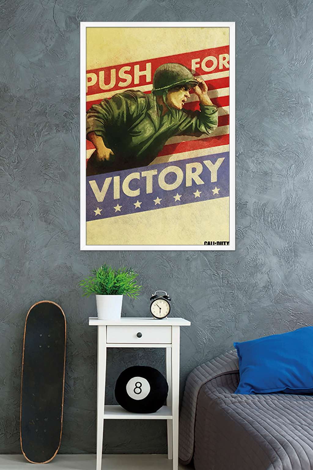 Call of Duty: WWII - Push Wall Poster, 22.375" x 34", Framed