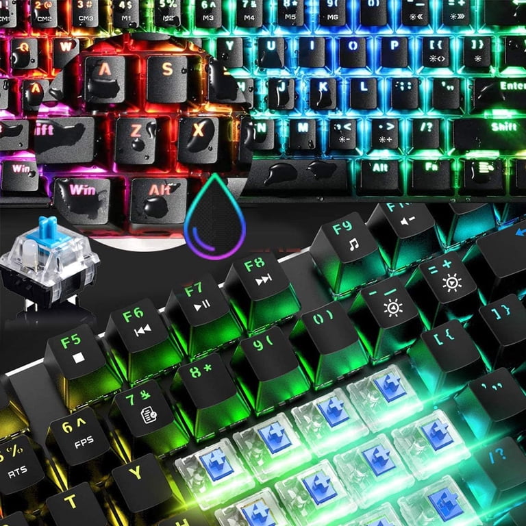 Magic-Refiner MK14 Wired 60% Mechanical Gaming Mini RGB Keyboard