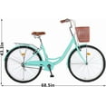 thumbnail image 7 of ChaoLink 26" Beach Cruiser Bike for Women, Basket, Single Speed, Step-Through Frame, Adjustable Seat, City, 7 of 7