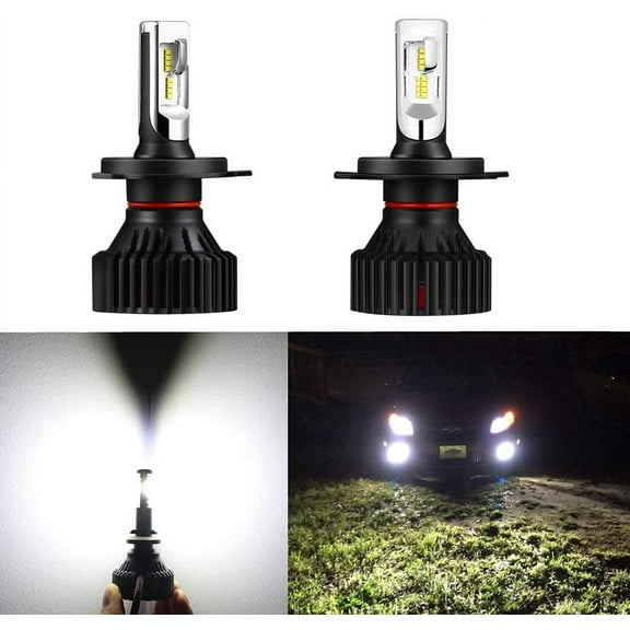 Alla Lighting 2x Super Bright White H4 9003 HB2 LED Headlight Bulbs High Low Beam for 1997-2003 2004 2005 2006 2007 2008 2009 2010 2011 2012 2013 2014 2015 Tacoma