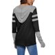 thumbnail image 5 of Sudadera con capucha AUSELILY de manga larga con orificios para los pulgares para mujer, negro y gris S, 5 of 5