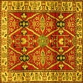 thumbnail image 1 of Ahgly Company Indoor Square Geometric Yellow Traditional Area Rugs, 8' Square, 1 of 4