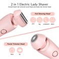 thumbnail image 3 of JUNWELL Rasoir Électrique pour Femmes Rasoirs Électriques Rechargeables pour Femmes Ensemble Cadeau Humide et Sec Bleu, 3 of 15