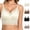 White, variant on Bras For Women, French Lace Satin Wire-Free Bra, V-Neck Fixed Cup & Adjustable Straps For Daily Lingerie Wear Black L