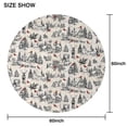 thumbnail image 6 of Beige Christmas Winter Scene Pattern Round Tablecloth 60"x60",Wrinkle Wipeable Table Cloth for Kitchen Dining Room Picnic Patio Party, 6 of 6