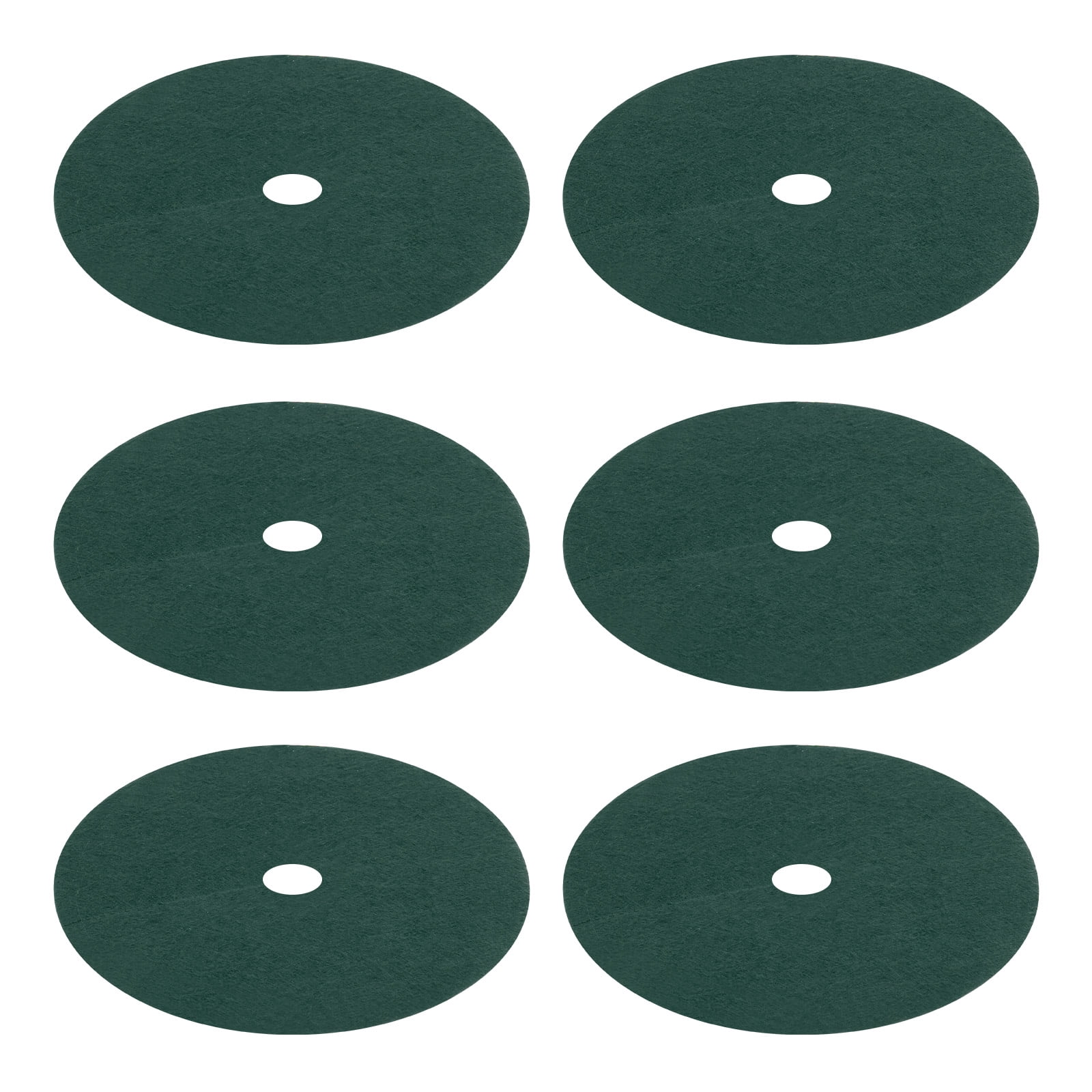Uxcell 6 Pack Non Woven Tree Cover Rings,32.2 Inch Weed Fabric Cover,Apply To Tree Mulch Ring(Round Dark Green)