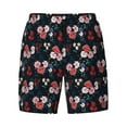 thumbnail image 4 of Lsque Mens Swim Trunks Rose Flowers Pattern - Bathing Suit Compression Liner - Beach Swim Shorts Swimwear - (S-3XL) - Stretch Quick Dry -3X-Large, 4 of 9