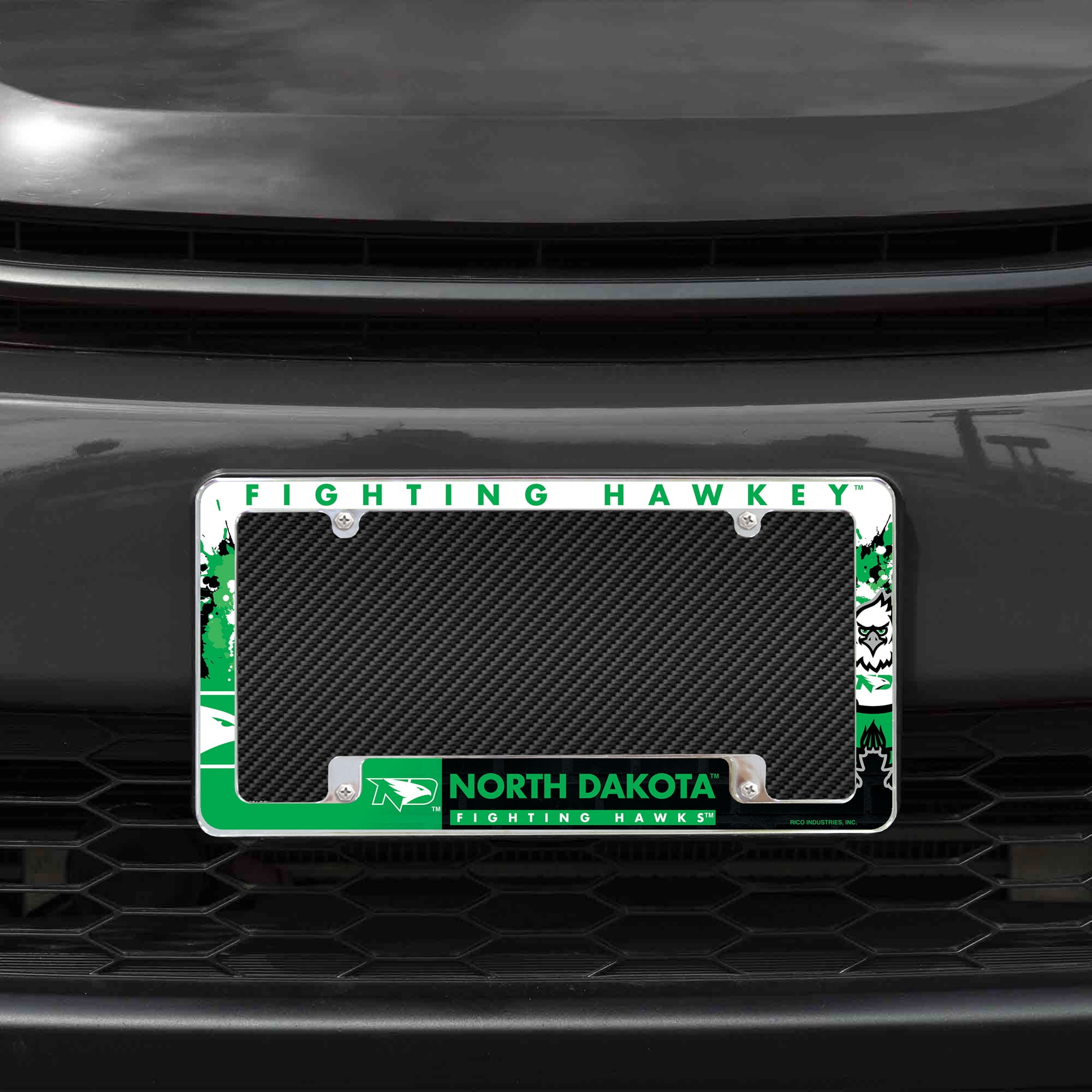 NORTH DAKOTA UNIVERSITY ALL OVER CHROME FRAME