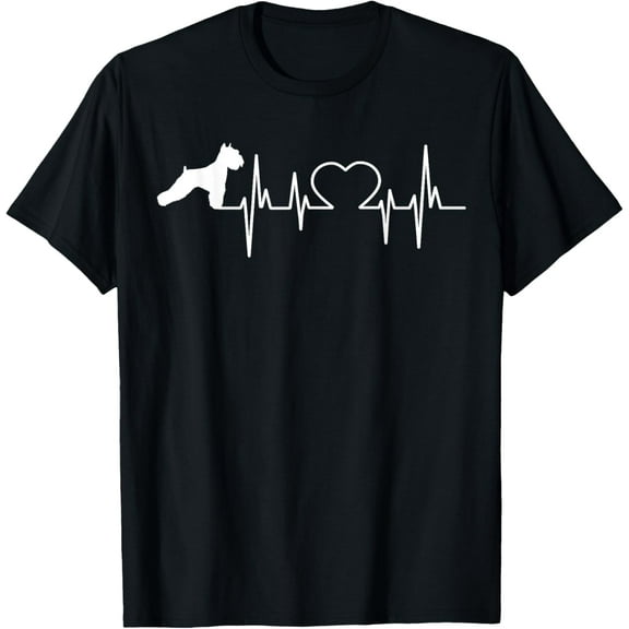 Miniature Schnauzer Dog Heartbeat T-Shirt