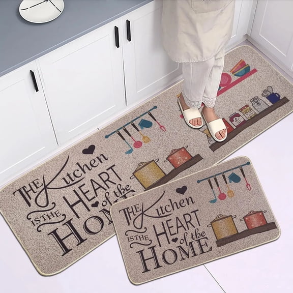 Modern Kitchen Letter Print Floor Mat Living Room Decor Carpet Home Hallway Entrance Doormat Balcony Door Anti Slip Rug