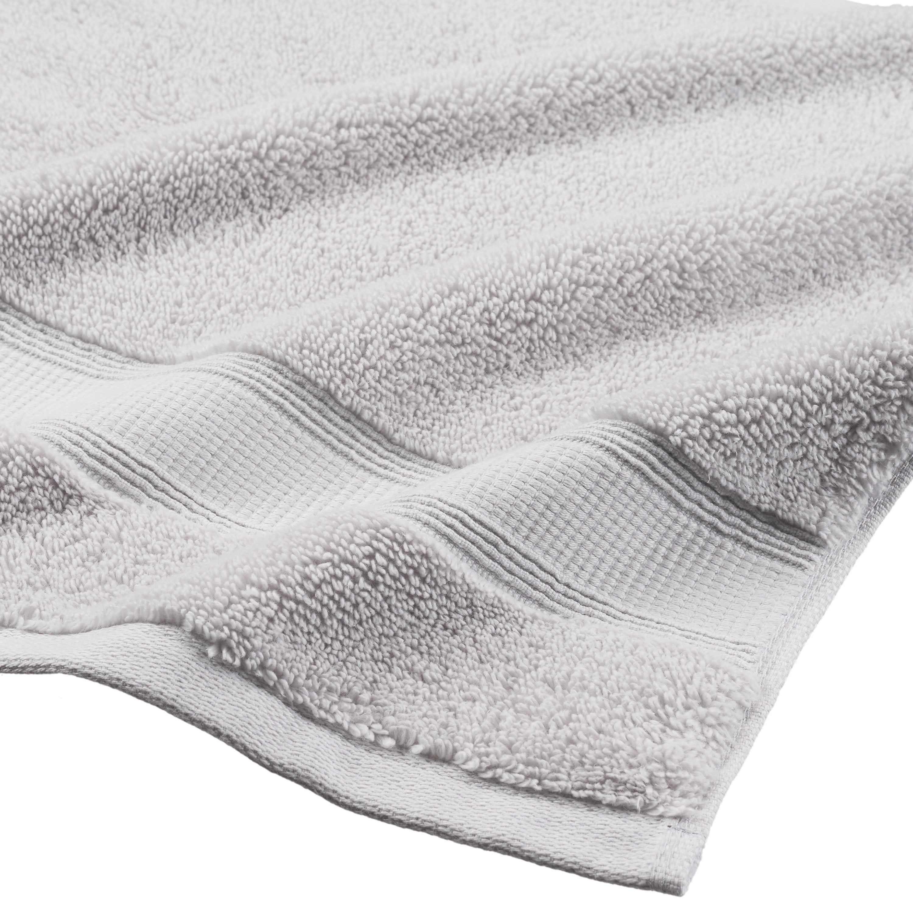 Hotel Style Egyptian Cotton Washcloth, Platinum Silver