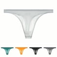thumbnail image 6 of Men Low Waist Sexy Briefs Pouch Panties See Through Underwear Thongs G-String, 6 of 9