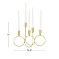 thumbnail image 4 of CosmoLiving by Cosmopolitan 5 Holder Gold Metal Candelabra, 4 of 10