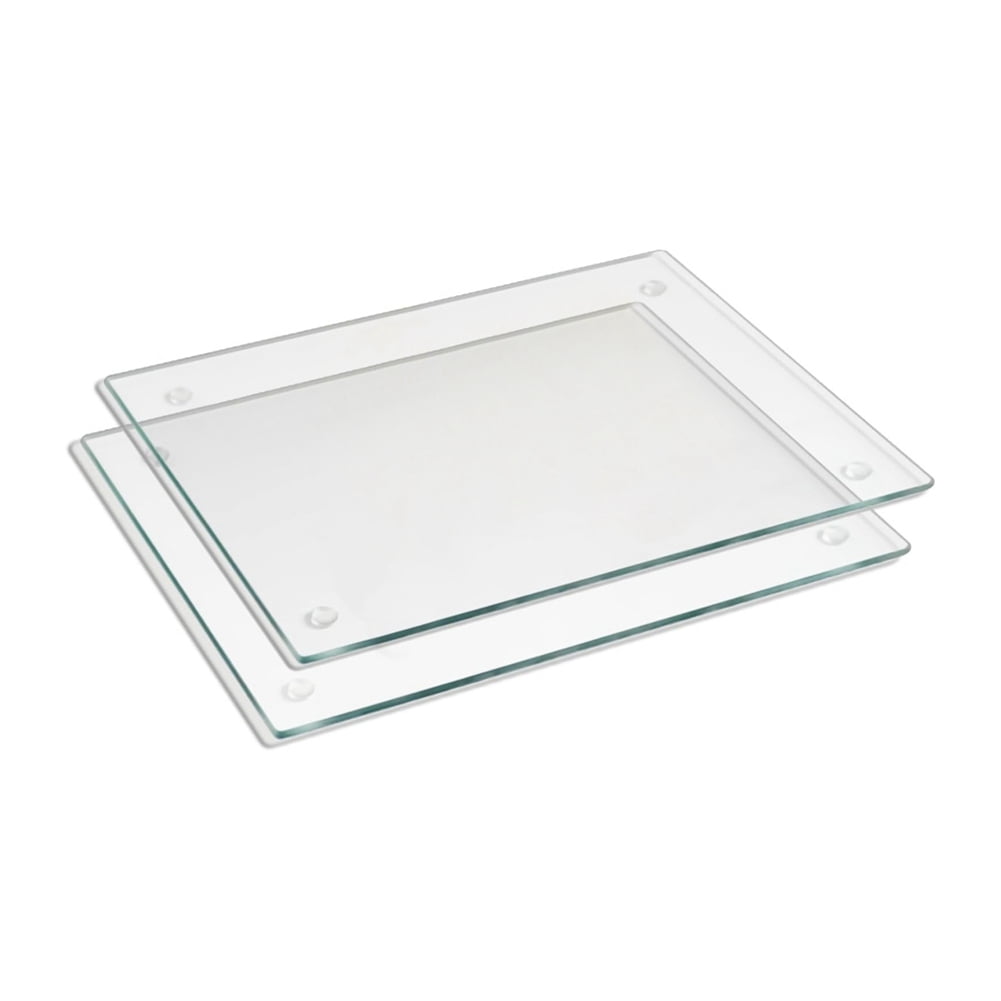 2-Pack Clear Cutting Boards – Large Non-Slip Plastic Chopping Boards for Bread, Meat, Vegetables & Kitchen Prep