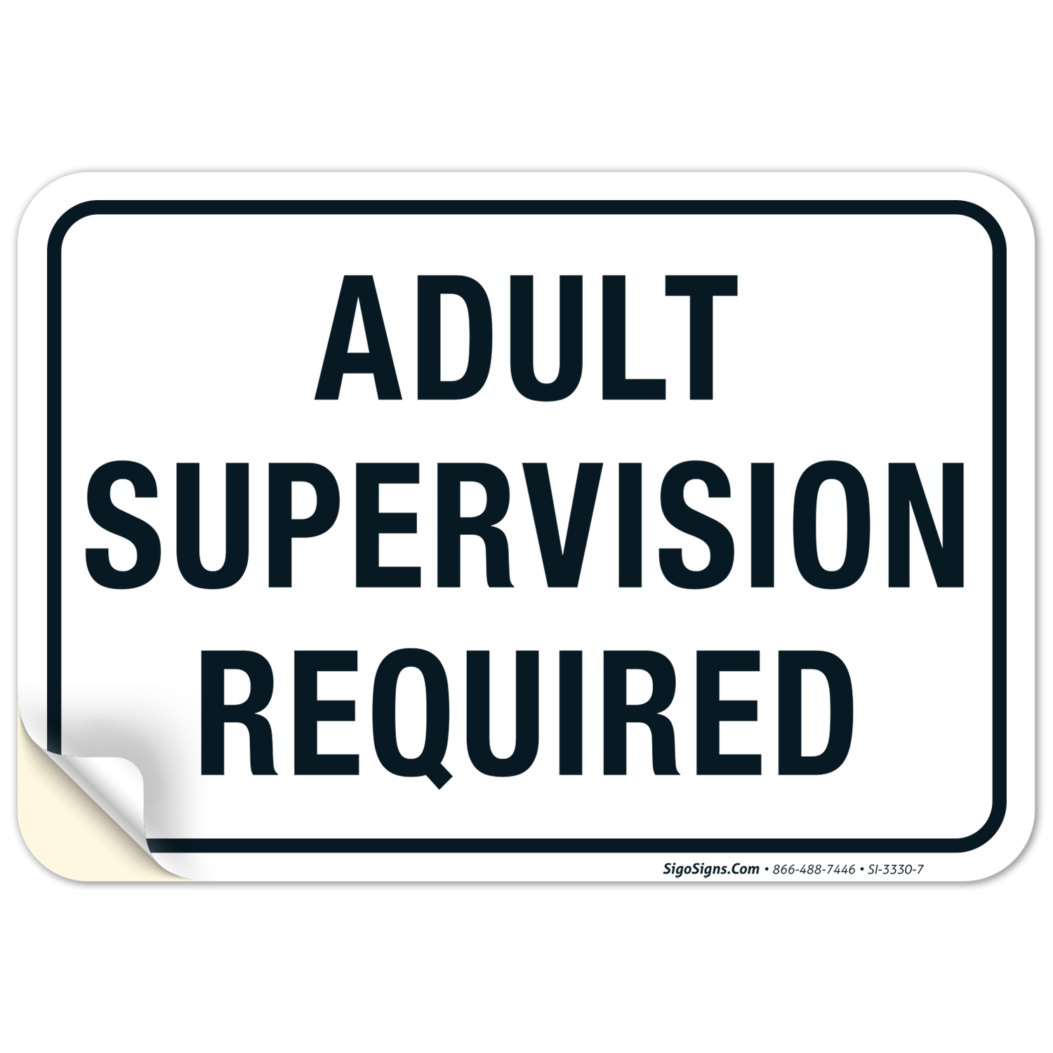 Adult Supervision Required Sign, Pool Sign, - Walmart.com