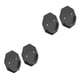 thumbnail image 3 of Advancent 2 Pieces Shower Curtain Rod Holder Screw Retainer No Hanging Self-adhesive Drilling Hexagonal Bracket Fixation for Bathroom 8x8cm 2Conjunto, 3 of 6