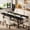 Black, variant on 78.74 Inch Extra Large Industrial Dining Table, Heavy Duty Metal Legs Rectangular Kitchen & Conference Table Seats 8-10