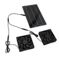 Home Gardening 10W Solar Panel Fan Kit Weatherproof Solar Powered Dual Exhaust Fan Wall Mounted