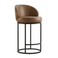 thumbnail image 6 of CHITA Upholstered Swivel Counter Bar Stool with Metal Frame and Arched Back, 6 of 8