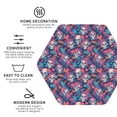 thumbnail image 3 of Lsque flower Skull leaf colorful Pattern 4" Drink Coasters Set of 4, PVC Leather Absorbent Coasters, Table Coaster Set Decorative Coffee Cup Coasters Housewarming Gift -Hexagon, 3 of 6