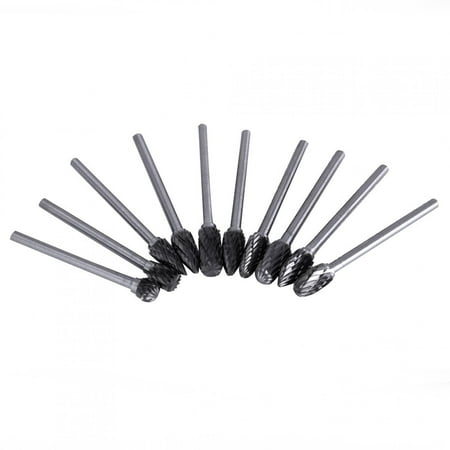 

DOACT One Set 10 Tungsten Steel Carbide Burrs for Rotatory Tool Drill Bit Rotatory File