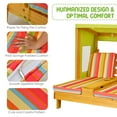 thumbnail image 6 of Costway Kids Double Chaise Lounge Patio Lounge Chair with Cup Holders & Awning Colorful, 6 of 9