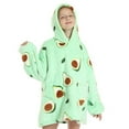 thumbnail image 1 of MesaSe Wearable Blanket Hoodie for Kids  Oversized Patterns Sweatshirt Blanket With Pocket  4-12YR, 1 of 9