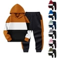 thumbnail image 5 of Boys 2PC Sweatsuits Sets Casual Fleece Hoodie Sweatshirt Pullover Tops and Jogger Pants Fall Winter Tracksuit Outfits for Kids 2-14 Years, 5 of 5
