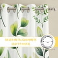 thumbnail image 6 of Sage Green Leaves Kitchen Curtains Window Panels, Summer Botanical Farmhouse Leaf Watercolor Insulated Window Treatment Curtain, Grommet Curtains for Bedroom/Living Room/Bathroom, 2 Piece 52"Wx72"L, 6 of 8
