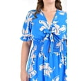 thumbnail image 4 of Vestido escote moño Roman Fashion Tallas Extras 4329 Azul flores 40, 4 of 7