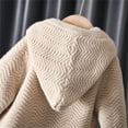 thumbnail image 6 of LUOGENLI Sweaters for Boys By Type Baby Toddler Boys Hooded Cardigan Sweater Girls Knit Button Closure Jacket Lined Outwear Winter Coat Tops Clothes Sweaters for Boys Size 8 Beige 2-3 Years, 6 of 9