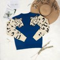thumbnail image 3 of YUNAFFT Women's Fashion Sweater Clearance, Fashion Women Print Patchwork Long Sleeve Pullover Loose Sweater, 3 of 9