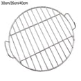 thumbnail image 3 of Mosiee Grille Ronde en Acier Inoxydable pour Barbecue avec Poignée, 3 of 8