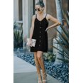 thumbnail image 2 of ABPHQTO Vestido lencero negro con botones para mujer, 2 of 5