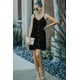 thumbnail image 2 of ABPHQTO Vestido lencero negro con botones para mujer, 2 of 5
