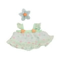 thumbnail image 3 of 2 piezas de vestido de princesa para muñecas con accesorio de horquilla de flores para muñecas de 20 cm, regalos de Acción de Gracias, regalos de año Verde, 3 of 7