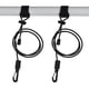 thumbnail image 2 of 2x Correa de remo elástica Clip Cordón Seguridad Tether f / Kayak Negro + azul real Zulema Correa de remo para kayak y canoa, 2 of 8
