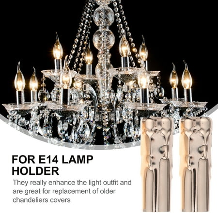 

6pcs Chandelier Candle Sleeves E14 Candle Socket Covers Candelabra Base Covers