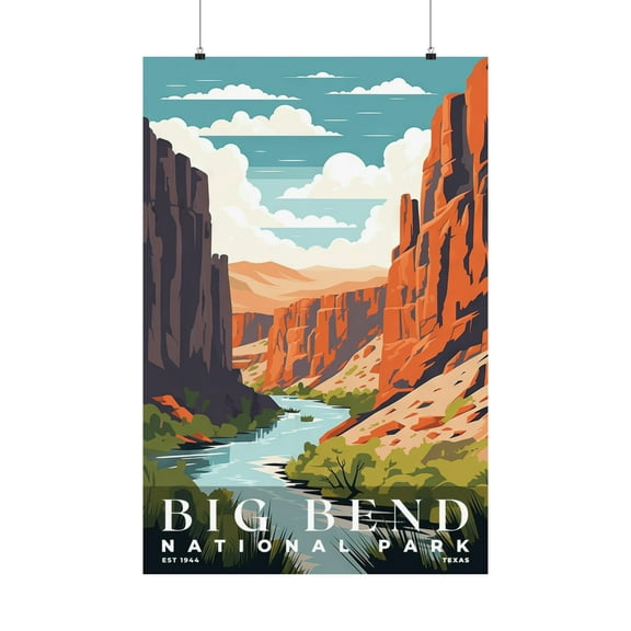 ELNEIT - Big Bend National Park Poster, Unframed Matte Paper, S03