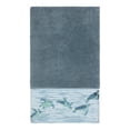 thumbnail image 2 of Authentic Hotel and Spa  Turkish Cotton Turtles Embroidered Teal Blue 3-piece Towel Set, 2 of 4