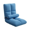 thumbnail image 3 of Silla de suelo con respaldo, sillón reclinable, suave y cómodo para leer, dormitorio, sala de estar acolchada, sillas de juego, sillón tipo sofá Azul, 3 of 8