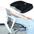 thumbnail image 3 of Memory Foam Seat Pad for Contoured Posture Ailbone Hip Driver Office Workers Black, 3 of 7