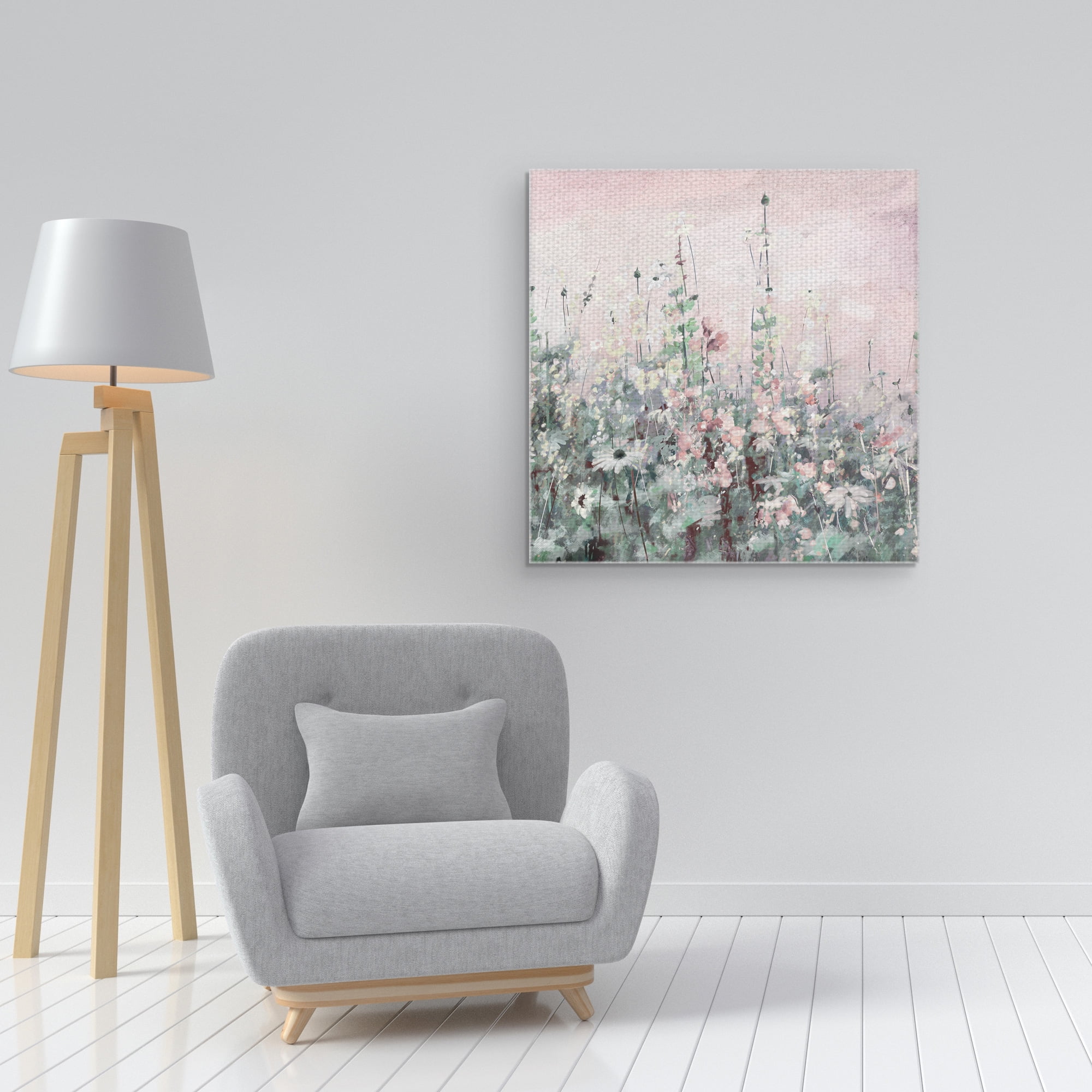 Masterpiece Art Gallery Madeline Square II Wildflowers By Studio Arts Canvas Art Print 24" x 24"