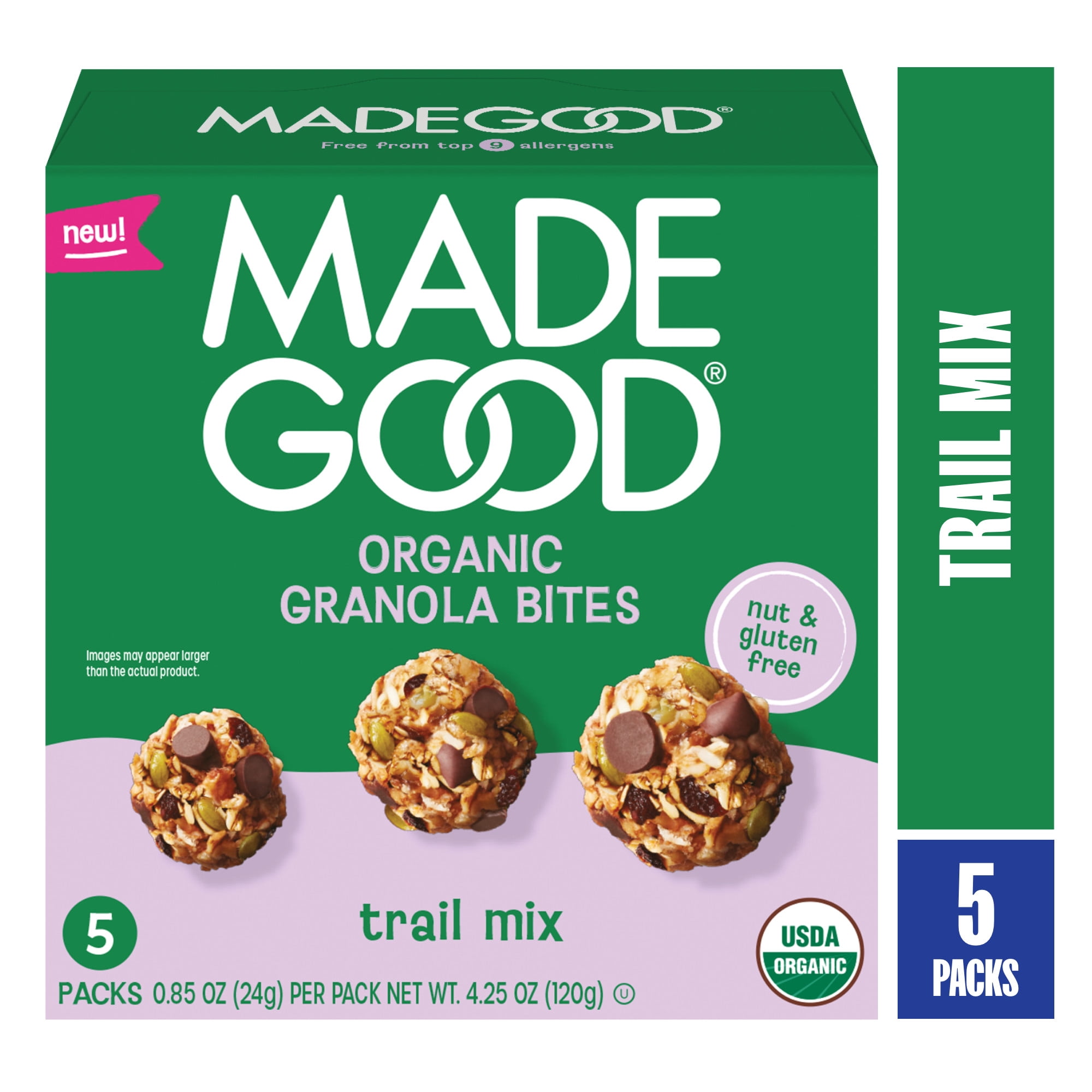 MadeGood Organic Granola Bites Trail Mix 5 x 0.85oz