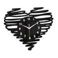 thumbnail image 3 of Reloj de pared con forma de corazón, números arábigos, 12 pulgadas, analógico, moderno, con movimiento silencioso. Negro, 3 of 9