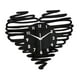 thumbnail image 3 of Reloj de pared con forma de corazón, números arábigos, 12 pulgadas, analógico, moderno, con movimiento silencioso. Negro, 3 of 9